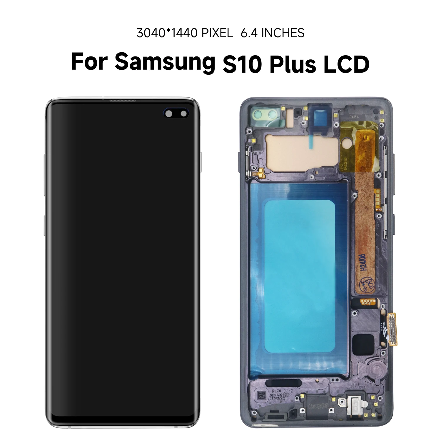 테스트된 S10 플러스 LCD, 프레임 포함, 삼성 S10 + G975 G975F/DS 디스플레이, 터치 스크린 디지타이저 어셈블리 교체