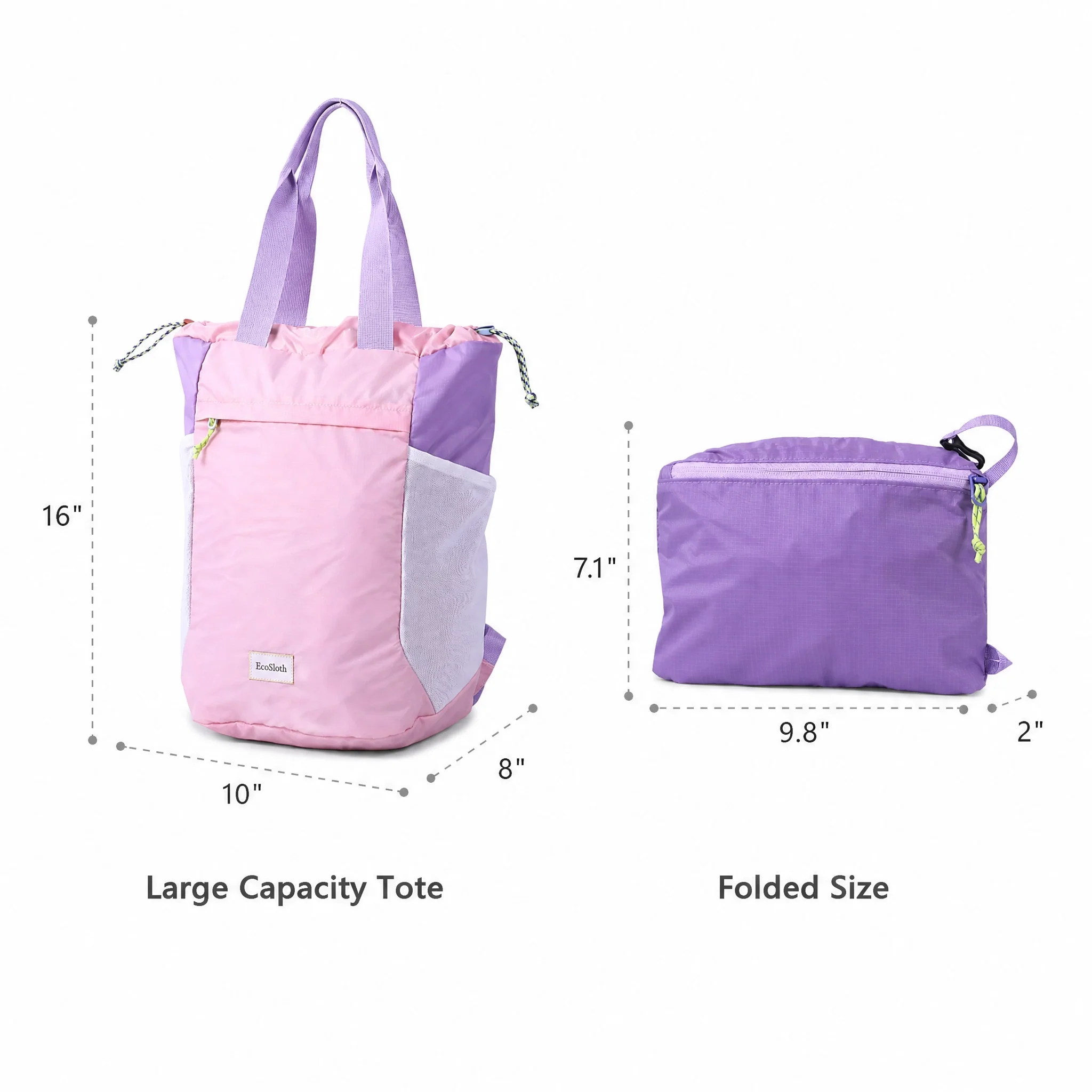EcoSloth Foldable Tactical Backpack With Water Resistant & Large Capacity Airplane Travel Carbin Duffle Bag School Work Daypack 5