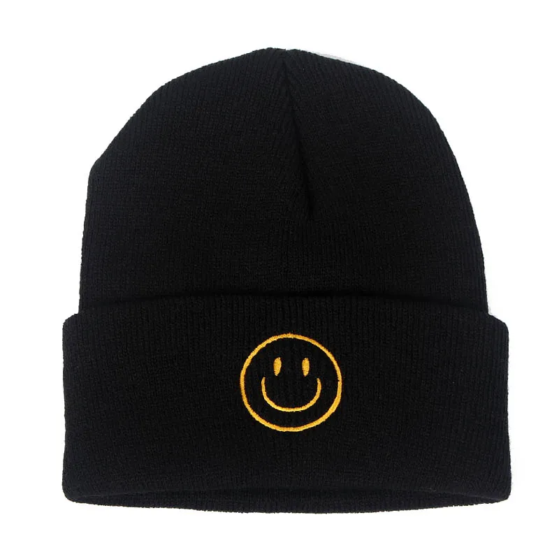 

Smile ladies Beanies For Men Beanie Hat Women Winter Hats Warm 2023 Black Embroidery letter Unisex Hip Hop Skullies Knitted Cap