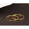 20mm-70mm Brass Gold Color Small to Big Large Circle Endless Loop Hoop Earrings For Women Girls Kids Simple Piercing Jewelry 4