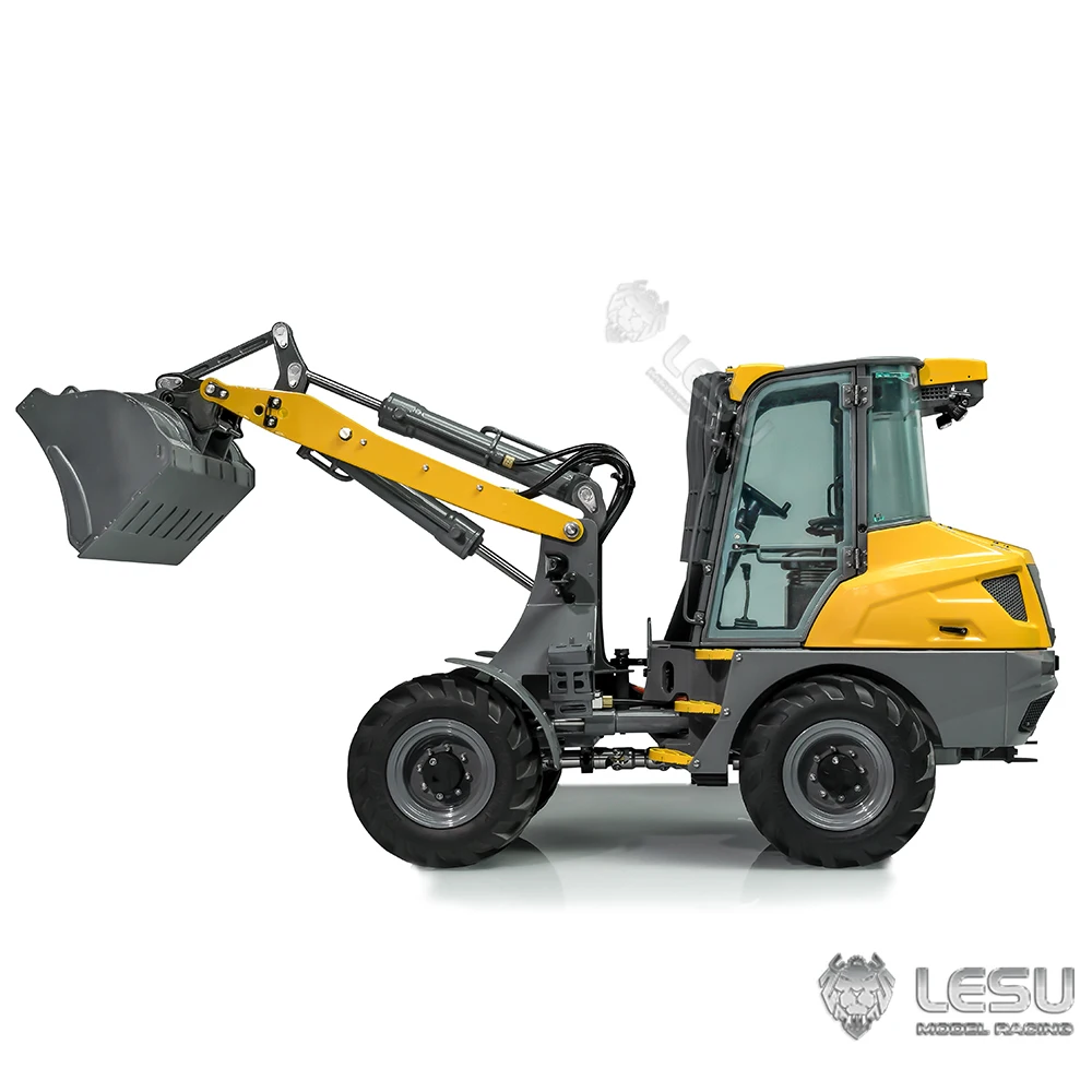 1/14 LESU RC Metal Loader AOUE MCL8 Hydraulic Truck Model I6S Light Sound ESC Motor Ready To Run Car Painted Finished Boys Toys 4