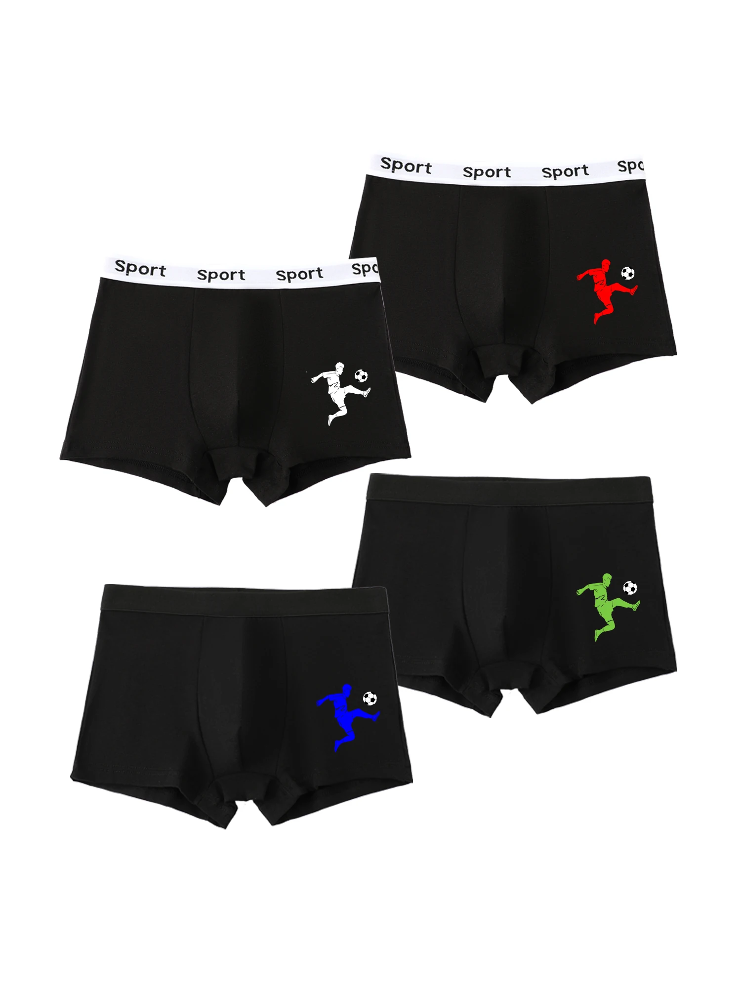 Boys Solid Color Boxers 4pcs boys boxers boys underwear children underwear