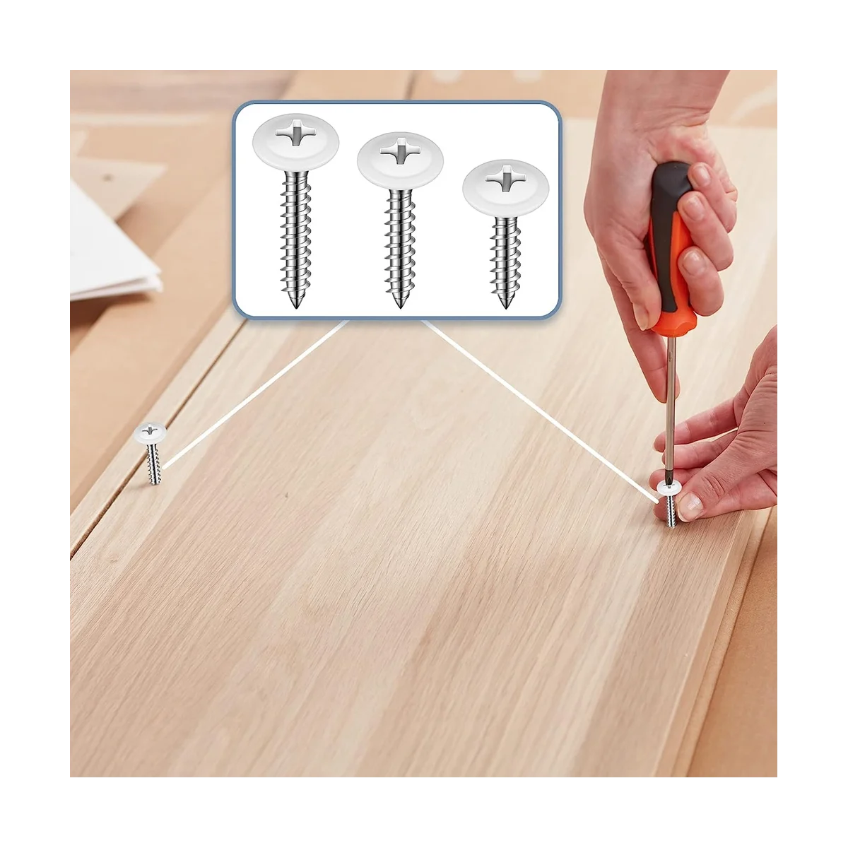 White Screws Wood White Sheet Metal Screw Thread Truss Head Fast Self Tapping Pan Cabinet Screws