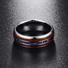 Nuncad US Size 8mm Hawaiian Koa Wood and Abalone Shell Tungsten Carbide Rings Wedding Bands for Men Comfort Fit Size 5-14 5