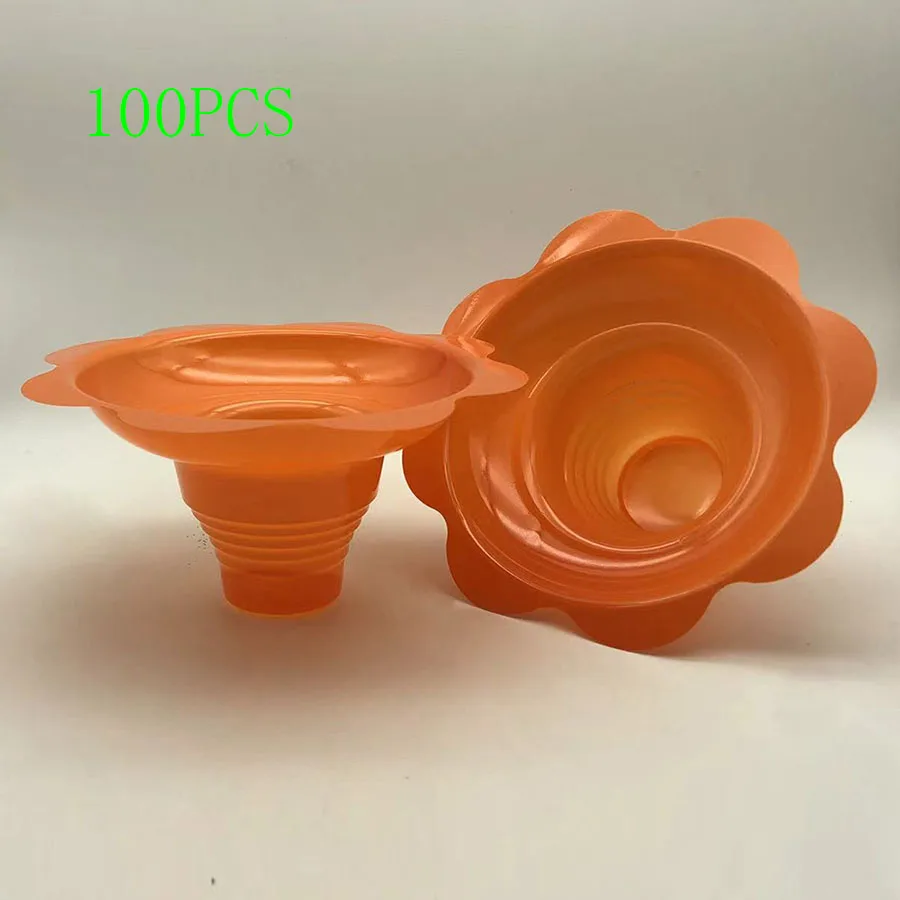 100 Pcs Snow Cone Disposable Yogurt Cup Ice Cream Water Cups Dessert Containers Iced Food Bowl Shaved