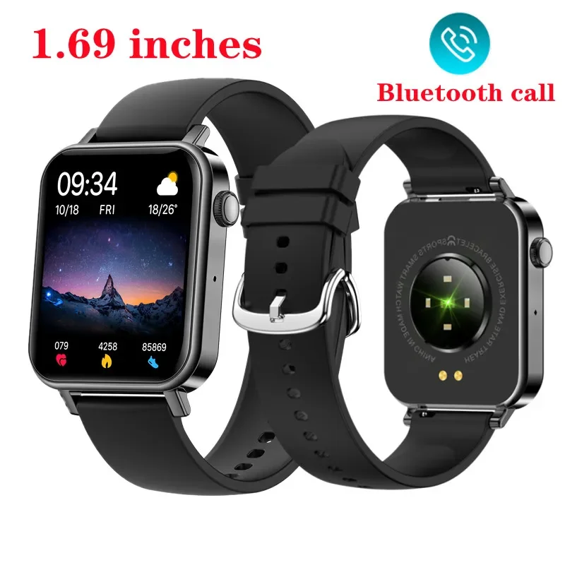 

1.69in Full Screen Touch Men Smart Watch Bluetooth Call Women Sports Fitness Bracelet Heart Rate Blood Oxygen Monitoring Tracker