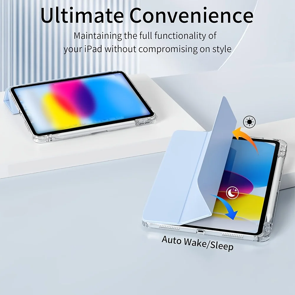 Magnetic Flip Smart Transparent Tablet Cover