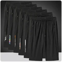 Plus Size 6XL 7XL 8XL Men's 3/4 Long Hiking Capri Shorts For Men Streetwear Cargo Short For Summer Travel Workout Ice Silk Pants 1