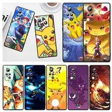 

Anime Pokemon Pikachu For Honor 60 50 30 30i 30S V30 X30i X20 10X X10 Play 5T Pro Plus Lite SE 5G Black Phone Case Capa