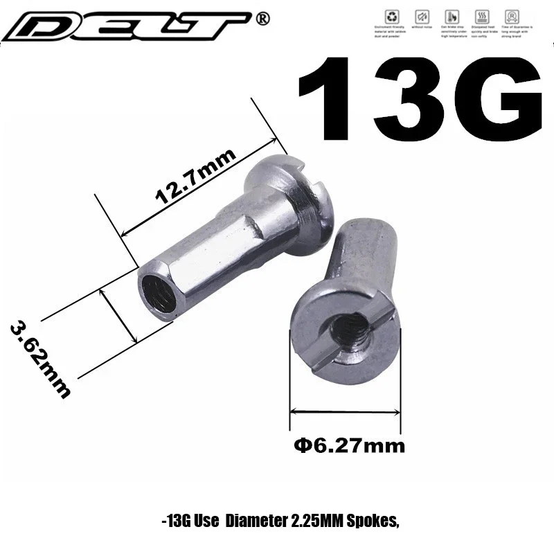 MTB Mountain Cycling Bicycle E-Bike Spoke Nipples 12/13/14G End Screw Bolt Nuts Copper Parts 36 Pcs Bike Accessories Bicycle Spokes Bike Spokes Nipples