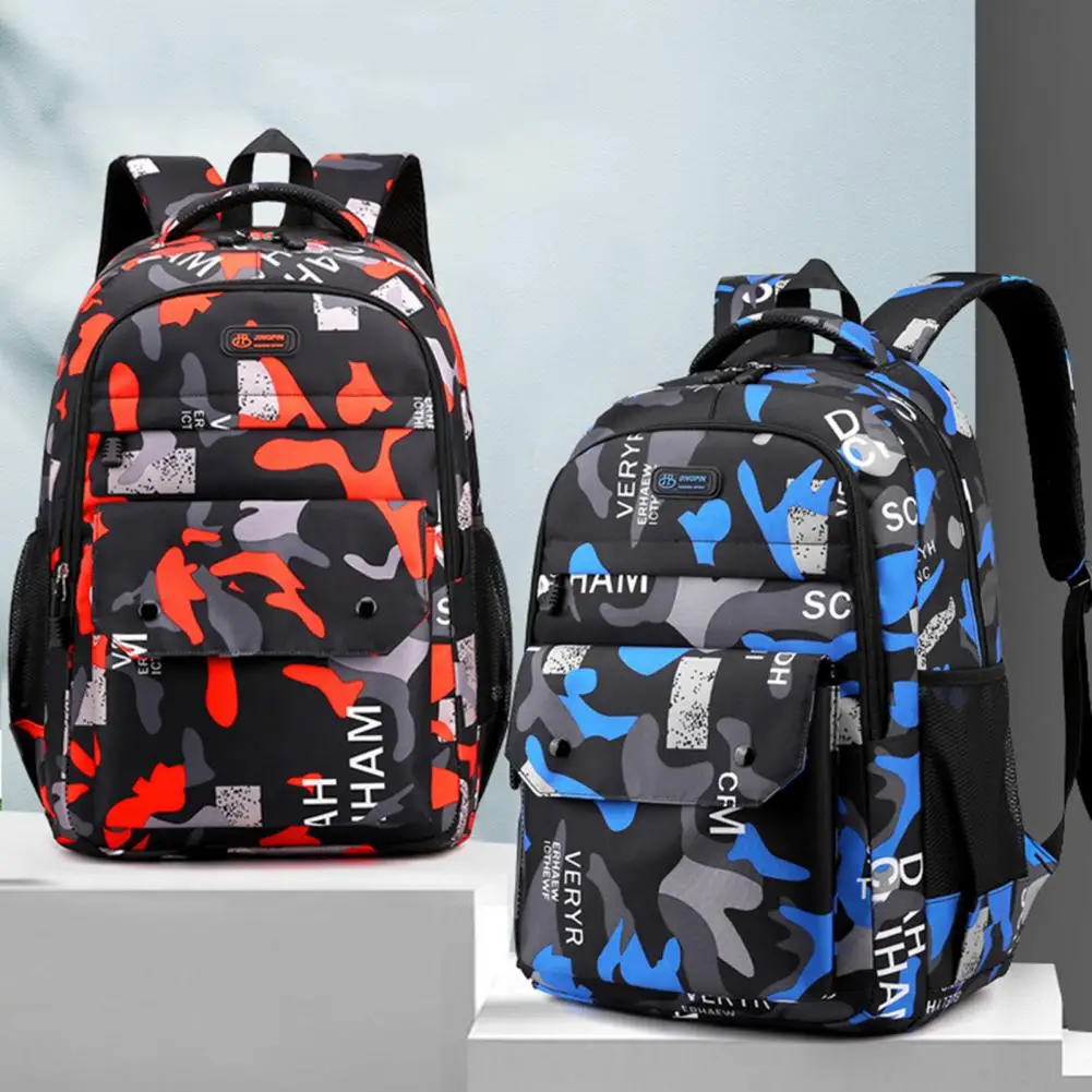 

Student Backpack Adjustable Shoulder Straps Tear Resistant Unisex Bookbag Portable Smooth Zipper Backpack School Bag