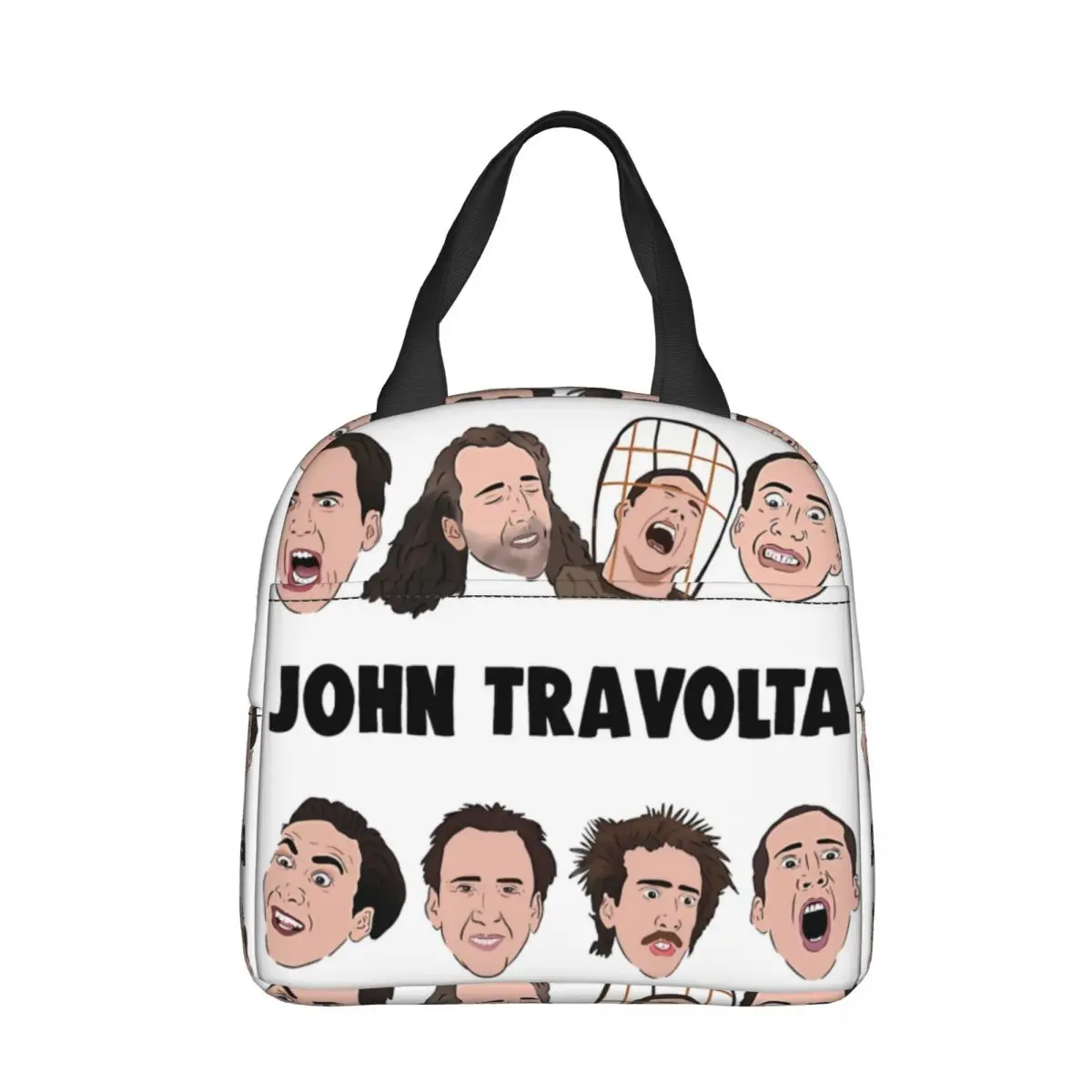 

John Travolta Portable Lunch Bag Nicolas Ice Cooler Pack Insulation Picnic Food Storage Bags