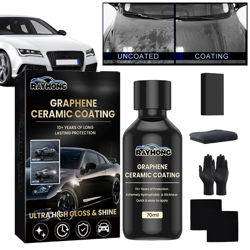 70ml Car Paint Care Anti Scratch Advanced Technology Super Hydrophobic Maintenance Liquid UV Glow Car Detailing Ceramic Coating car scratch remover