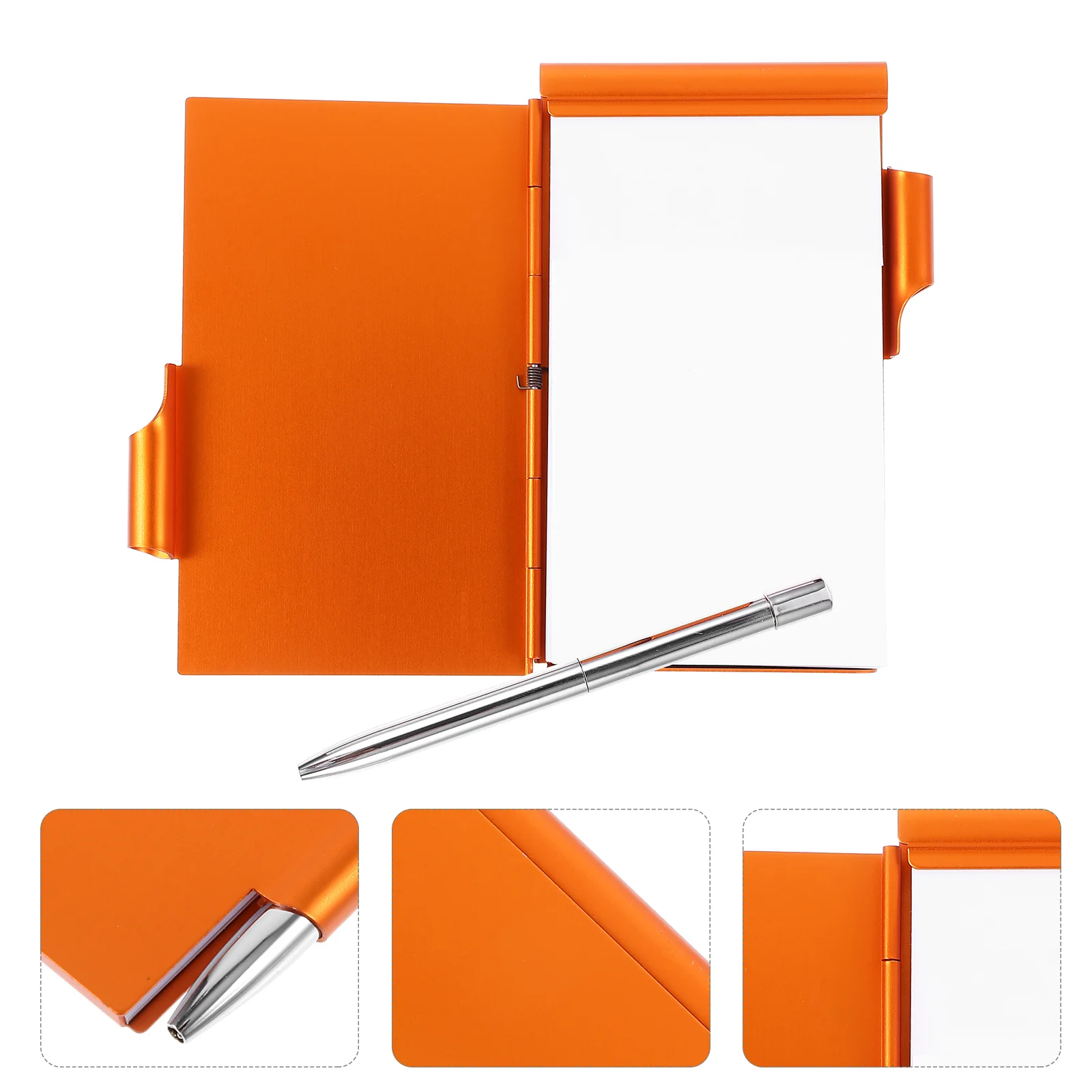 

Раскладной блокнот стильный металлический держатель многоцветный карманный мини блокнот маленькая бумага портативный офисный портативный блокнот с ручкой