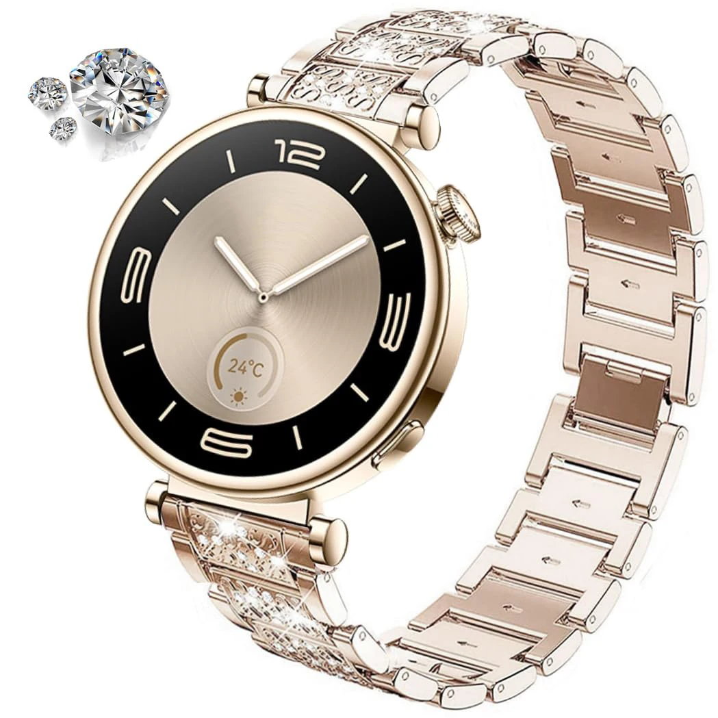 Elegant Diamond Bracelet - Women's Luxury Metal Strap