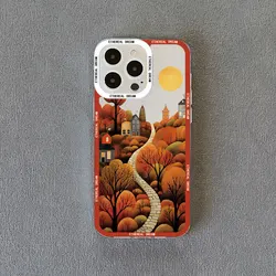 Autumn Forest Leaves Transparent Phone Case - 7 plus or 8 plus (T - Clear QYSL 1)