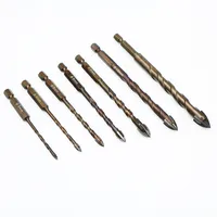 JUSTINLAU – mèches hexagonales croisées pour carrelage, verre, céramique, ouvre-trou pour béton, alliage, foret triangulaire, taille 3/4/5/6/8/10/12mm 2