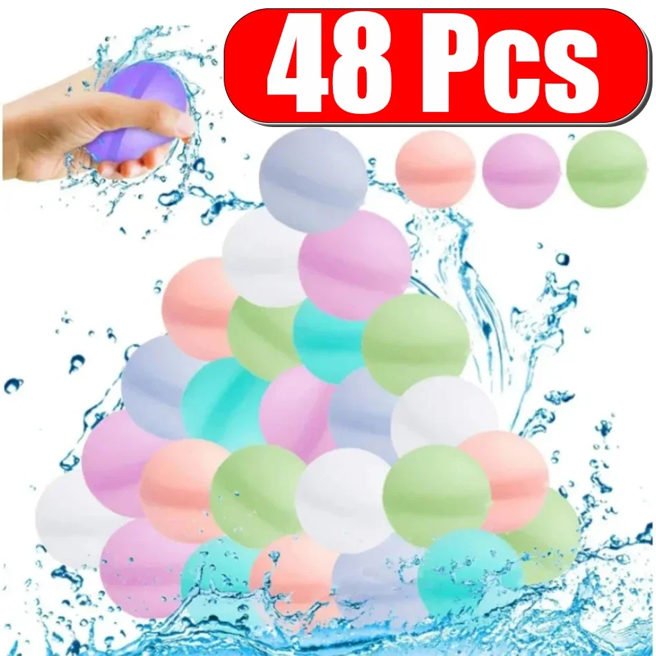 Reusable Water Balloons Toys Quick Fill Self Sealing Water Bomb for Summer Games Children Adults Outdoor Activities Toy Gifts Water toys Water balloons Inflatable water toys