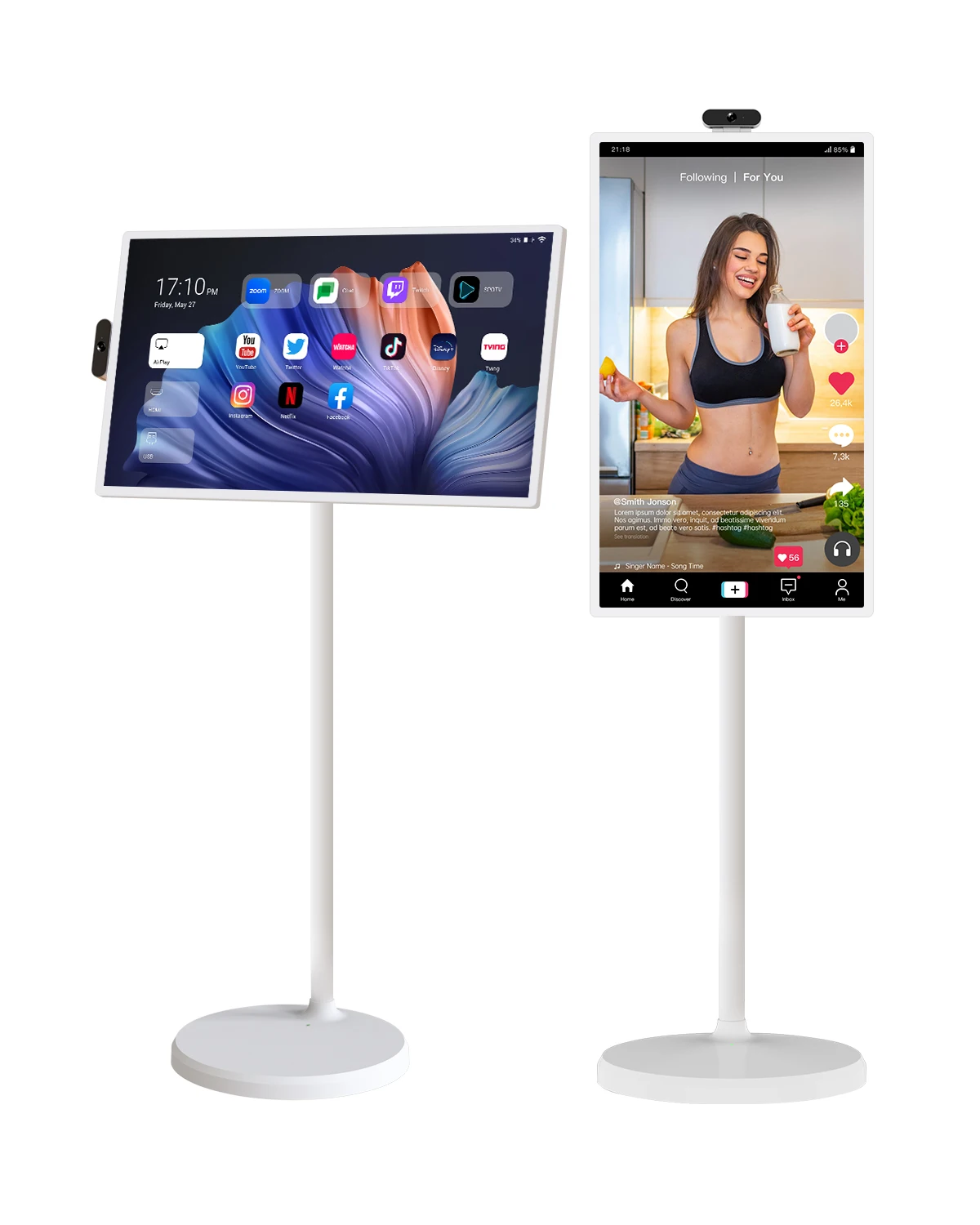 

32 inch Private Capacitive Touch Moving Screen 1920*1080 USB IPS LCD Fitness Display Android Monitor with Stand