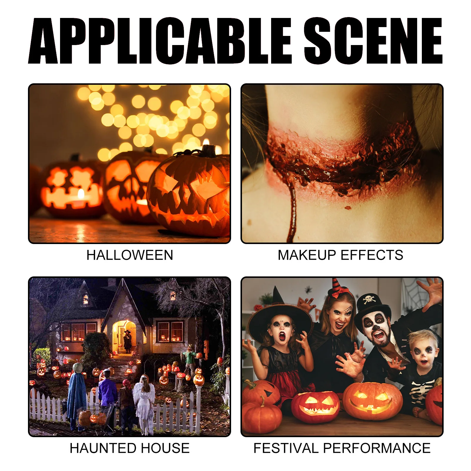 Eelhoe Halloween Skin Wax Plasma Makeup Set Scar Makeup Horror Atmosphere Party Make up Props Fake Blood Cosplay Makeup 4