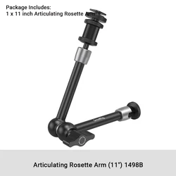 Compact Articulating Rosette Arm with 1/4 Threaded Connection (11 inch)