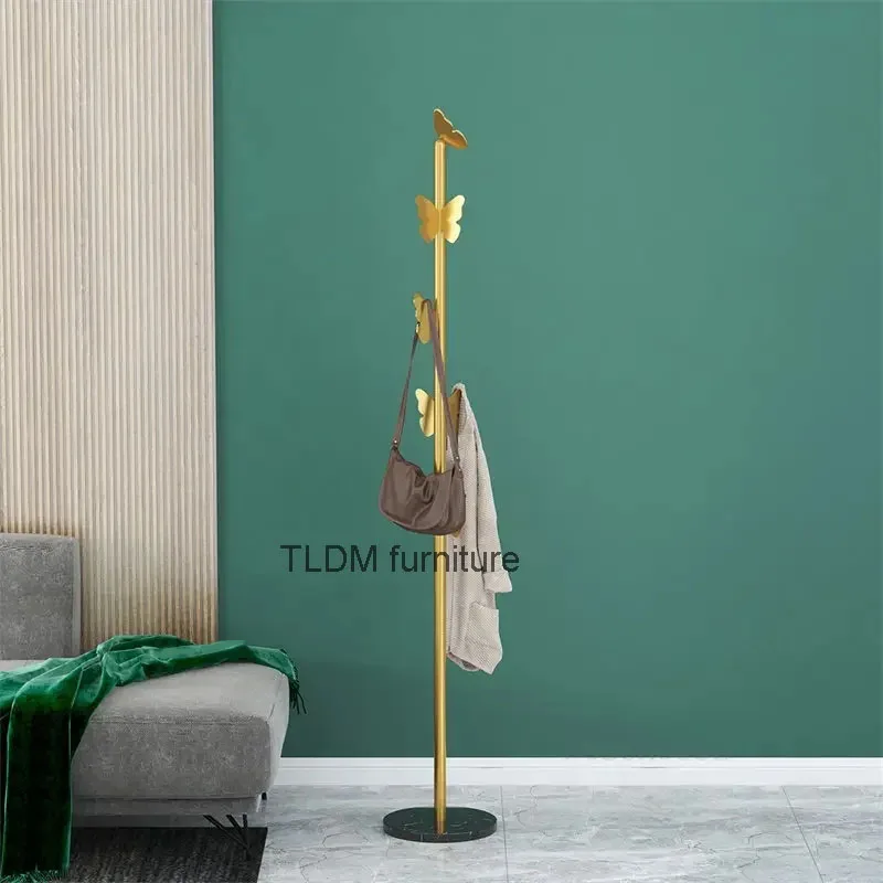 

Скандинавские вешалки для пальто, подставка для одежды, Бытовая Гостиная, стеллаж для одежды, простая Женская Роскошная креативная стойка для сумок, домашняя мебель