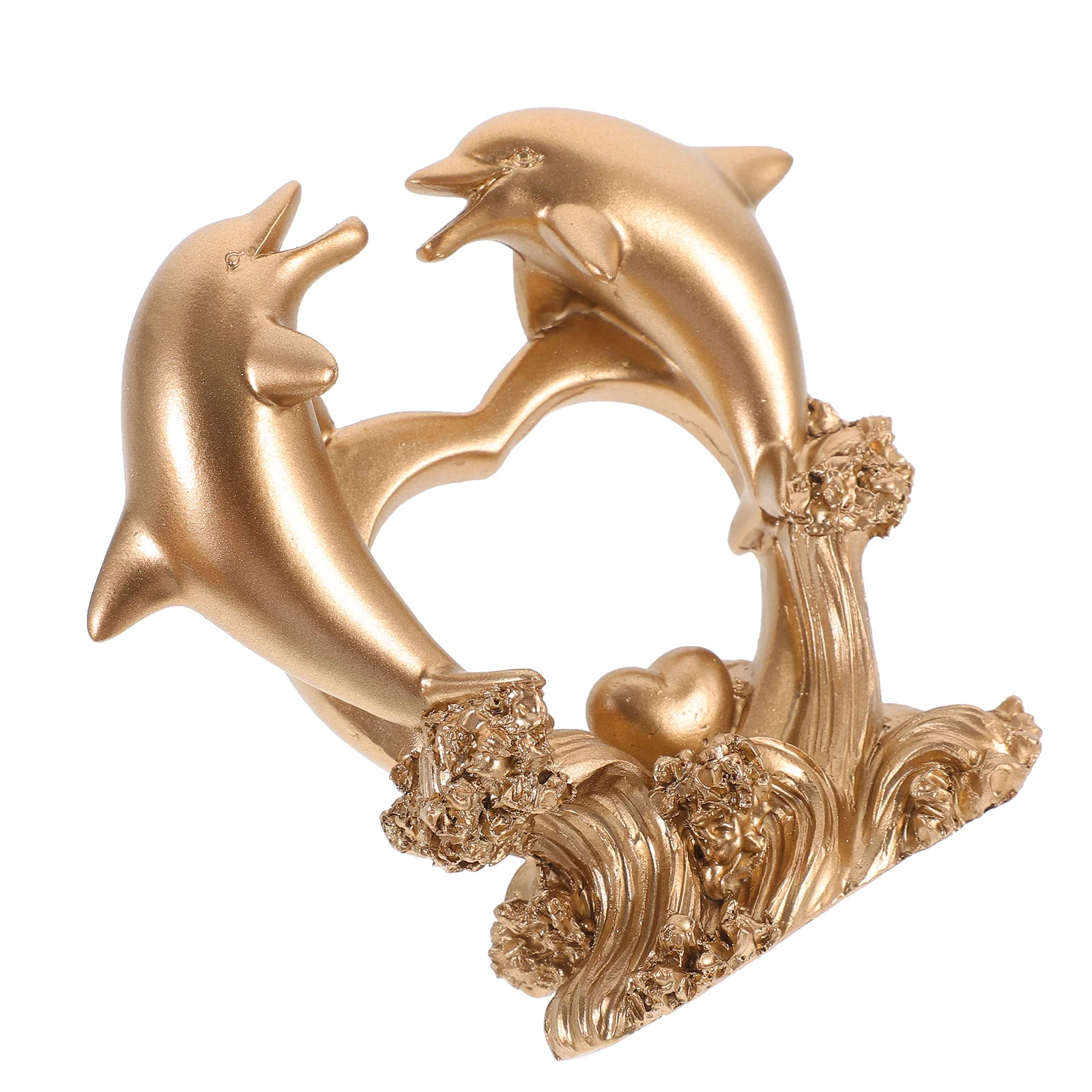 

Dolphin Ornament Resin Statue Desktop Adornment Unique Decor Decoration Home Craft Tabletop Figurine