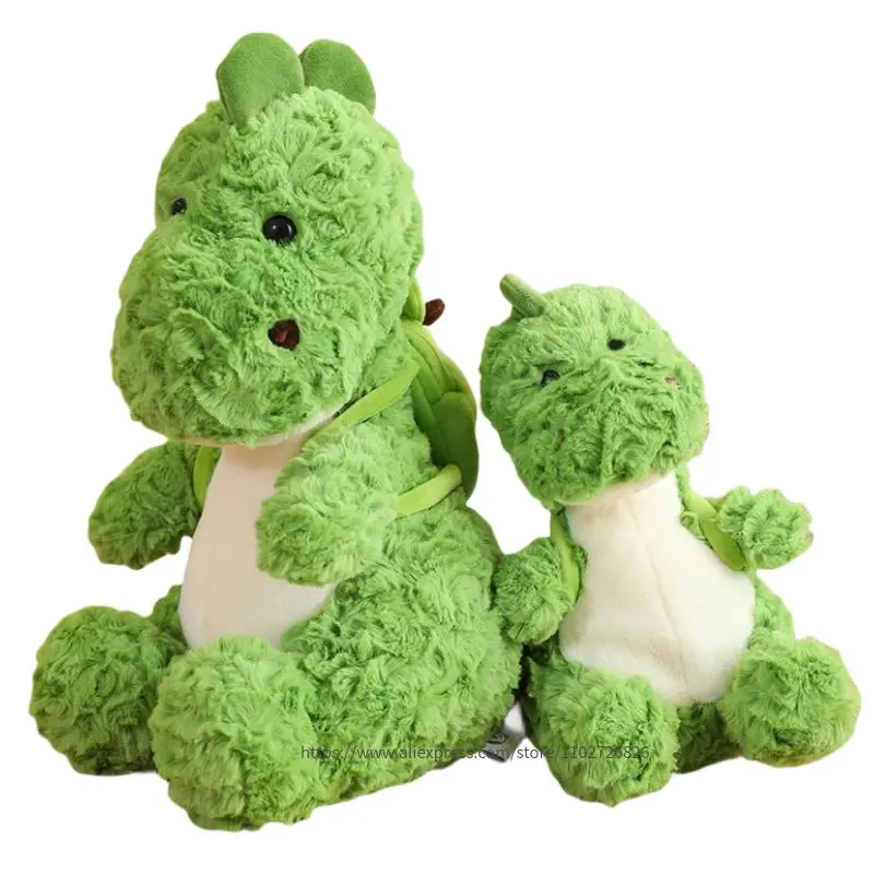 

23/35/45cm Kawaii Green Dinosaur Plush Toy Cute Soft Dino Dolls With Avocado Backpack Stuffed Animal Pillow For Baby Kids Gifts