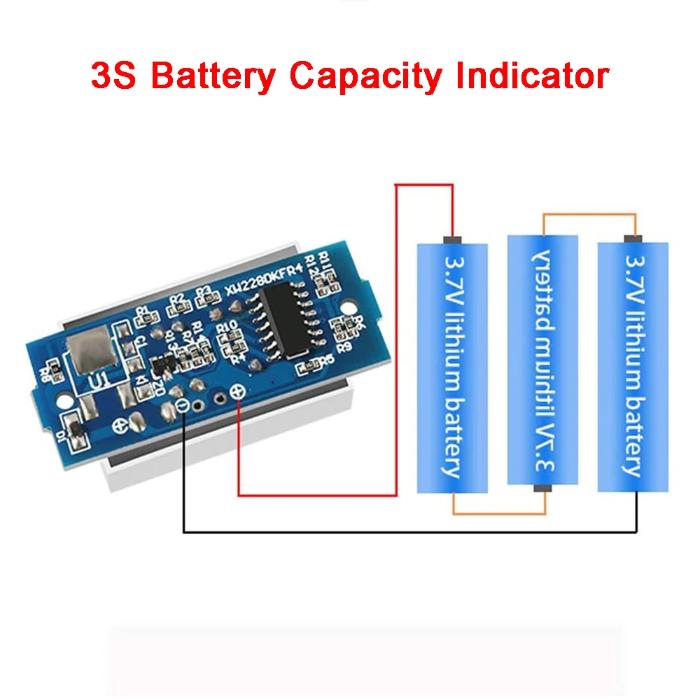 Indicatore Livello Di Carica 6 Batterie al Litio 3,7 V  Display Tester 18650 