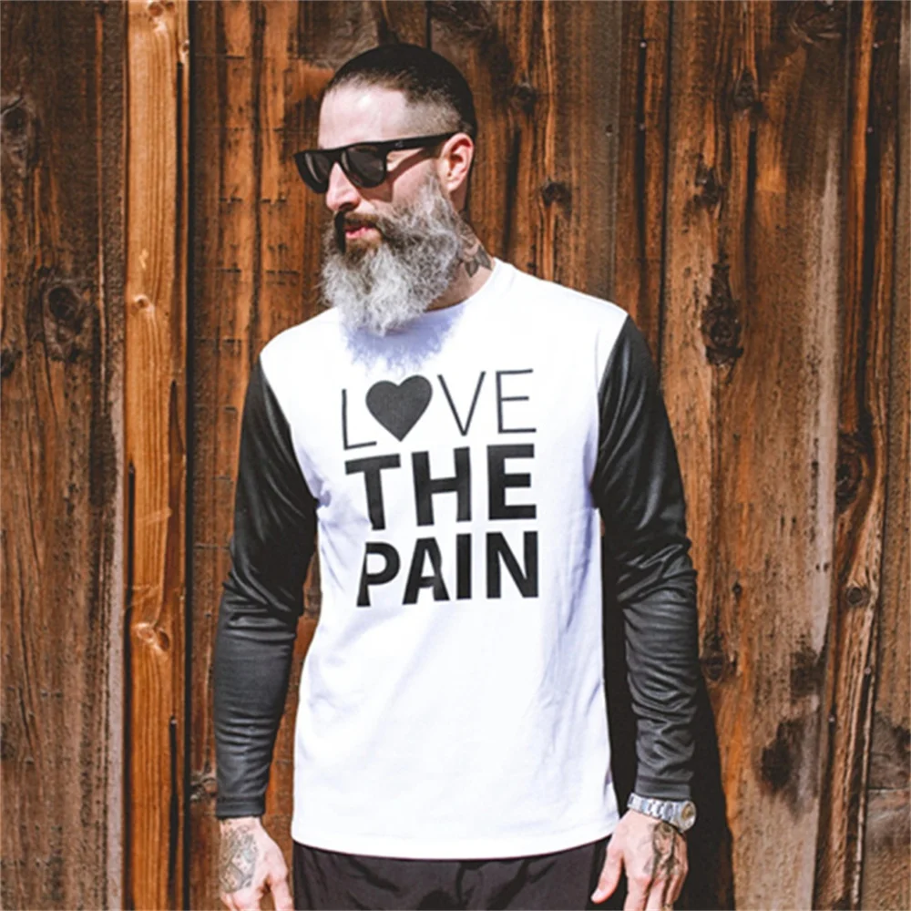 Love The Pain Men's Downhill Jerseys Mountain Bike Mtb Shirts Offroad Dh Motorcycle Long Sleeve T-shirt Motocross Sportwear New