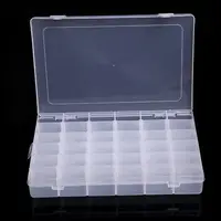 10/15/24/36 Grids Transparent Plastic Box Screw Tool Storage Boxes Plastic Compartment Box Jewelry Earring Case Container