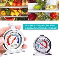 Thermomètre de réfrigérateur 2/4 pièces-30 ~ 30 ° C/-20~80 ° F, Thermomètre analogique pour réfrigérateur classique à grand cadran avec thermomètre indicateur rouge 5