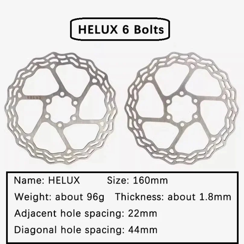 Bicycle Disc Brake Rotor 160mm Hydraulic Brake Rotors High Strength Stainless Steel MTB Rotor Bike Part ULT HELUX