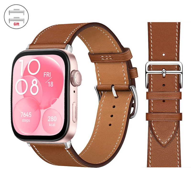 Premium Leather Watch Band - Elegant Retro Bracelet Replacement Strap