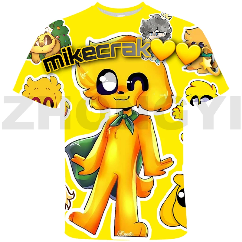 2022 Anime Kawaii Mikecrack T-shirt Girls Boys Oversized Casual Daily Harajuku Streetwear Game Children Cute Teenager Clothes t shirt