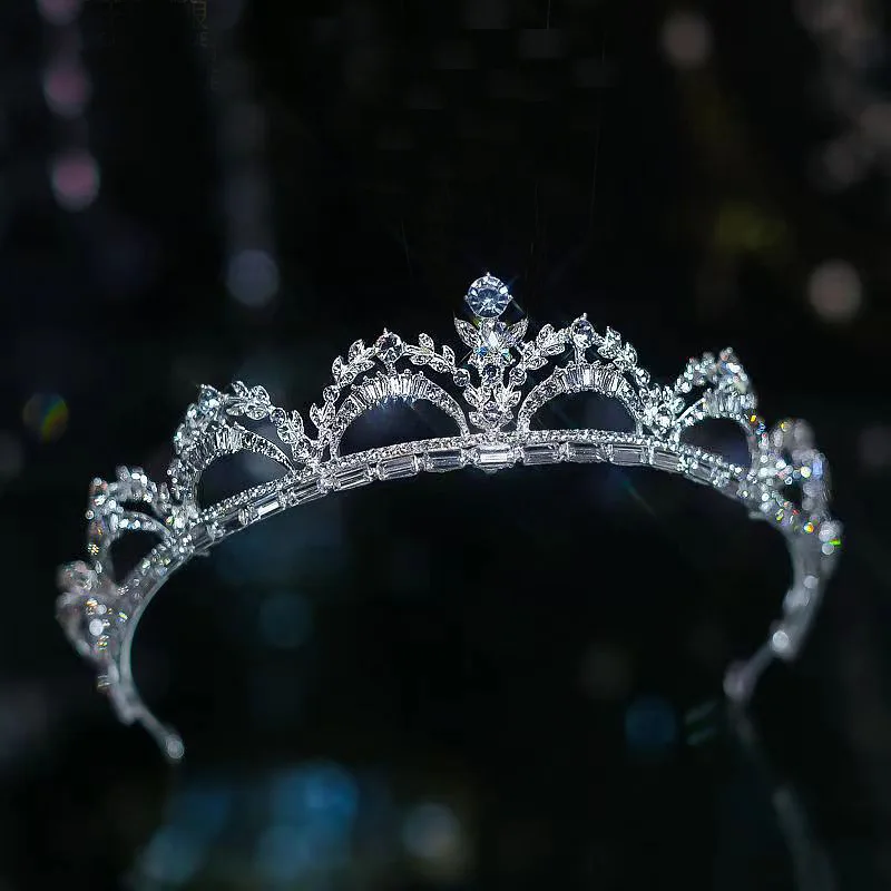New Crown Alloy Crystal Princess Birthday Crown Bride Tiara Accessori Per Capelli Da Sposa