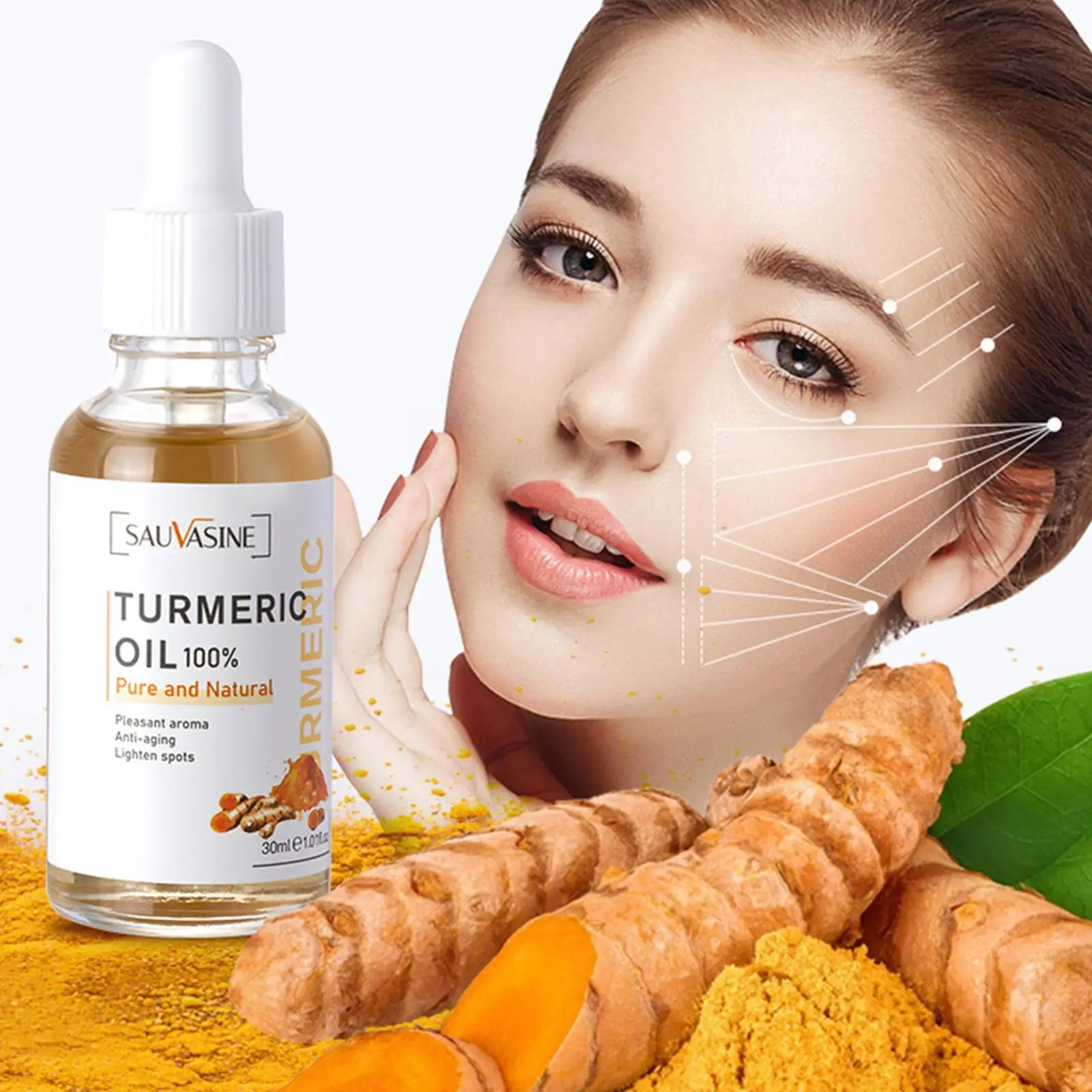 5pcs Face Care Sets Turmeric Facial Acne 2