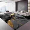 Black Abstract Geometry Carpets Living Room Decoration Golden Carpet Modern Home Anti-slip Floor Mat Room Decor Cloakroom Rug 1