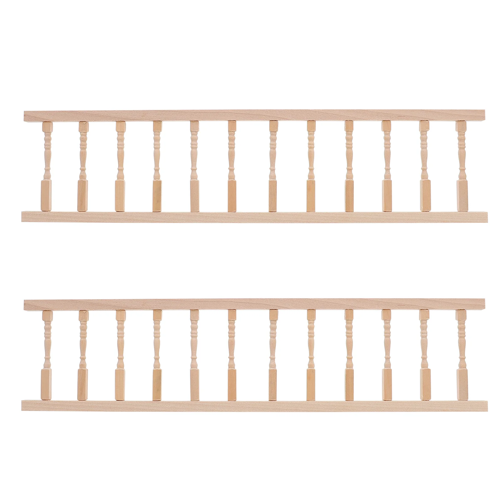 

2 Pcs House Handrail Miniature Model Dollhouse Decors Kids Toys Room Decorate Miniatures Wood Minie