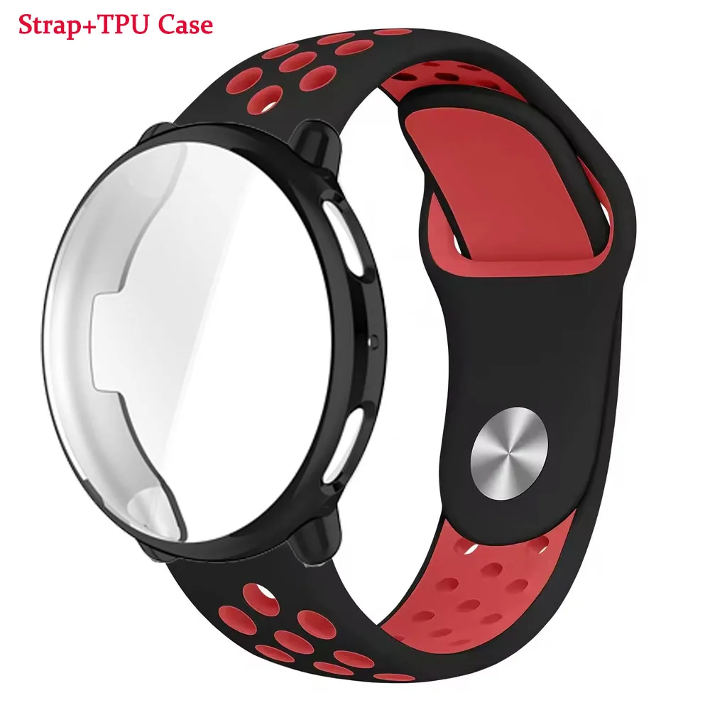 Silicone Breathable Strap with Screen Protective Cover and Wristband