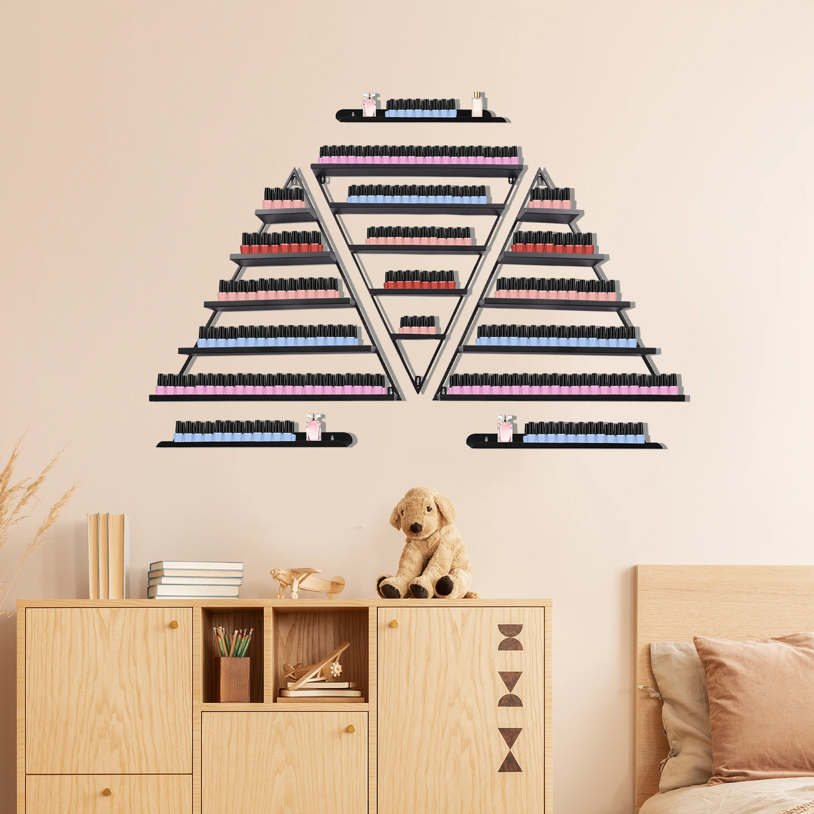 Perfume-Racks-Black-Gold-Pink-Nail-Polish-Display-Rack-Kits-5-Tier ...