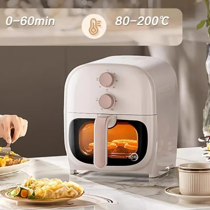 Home Air Fryer, Visible No-Flip Smart Electric Fryer, Large Capacity Oven All-in-One Cooker, High Temperature Frying Bakeware