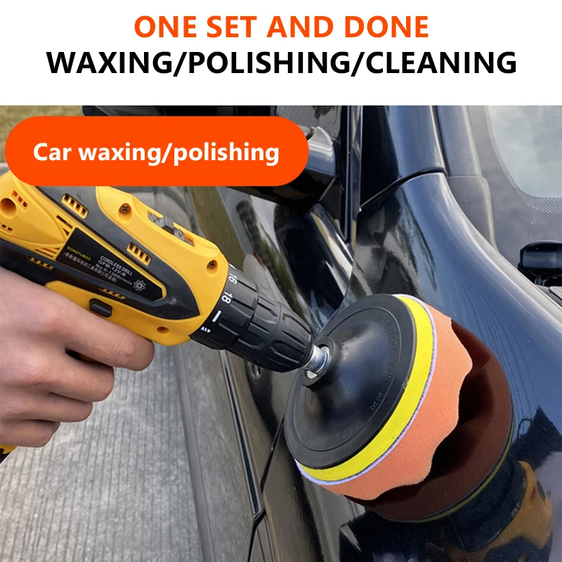 6pcs Car&Home Polishing Kit with Cordless Drill Attachment,Soft Wool Pads&Waxing Discs for Scratch Removal,Restoration,Detailing