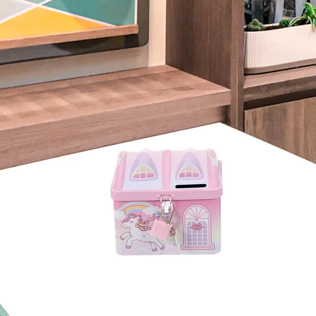 2 Dcs Unicorn Money Bank Kids Girl Toys Container Iron Child Piggy Banks - Image 5
