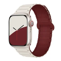 Magnetic Loop Silicone Bracelet - Ultra 1 2 49MM (A Starlight wine red)