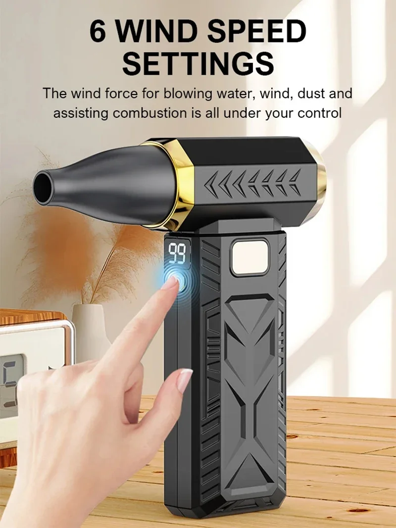 Violent 400000RPM Blower Powerful Air Vacuum Dust Cleaner Brushless Motor Rechar