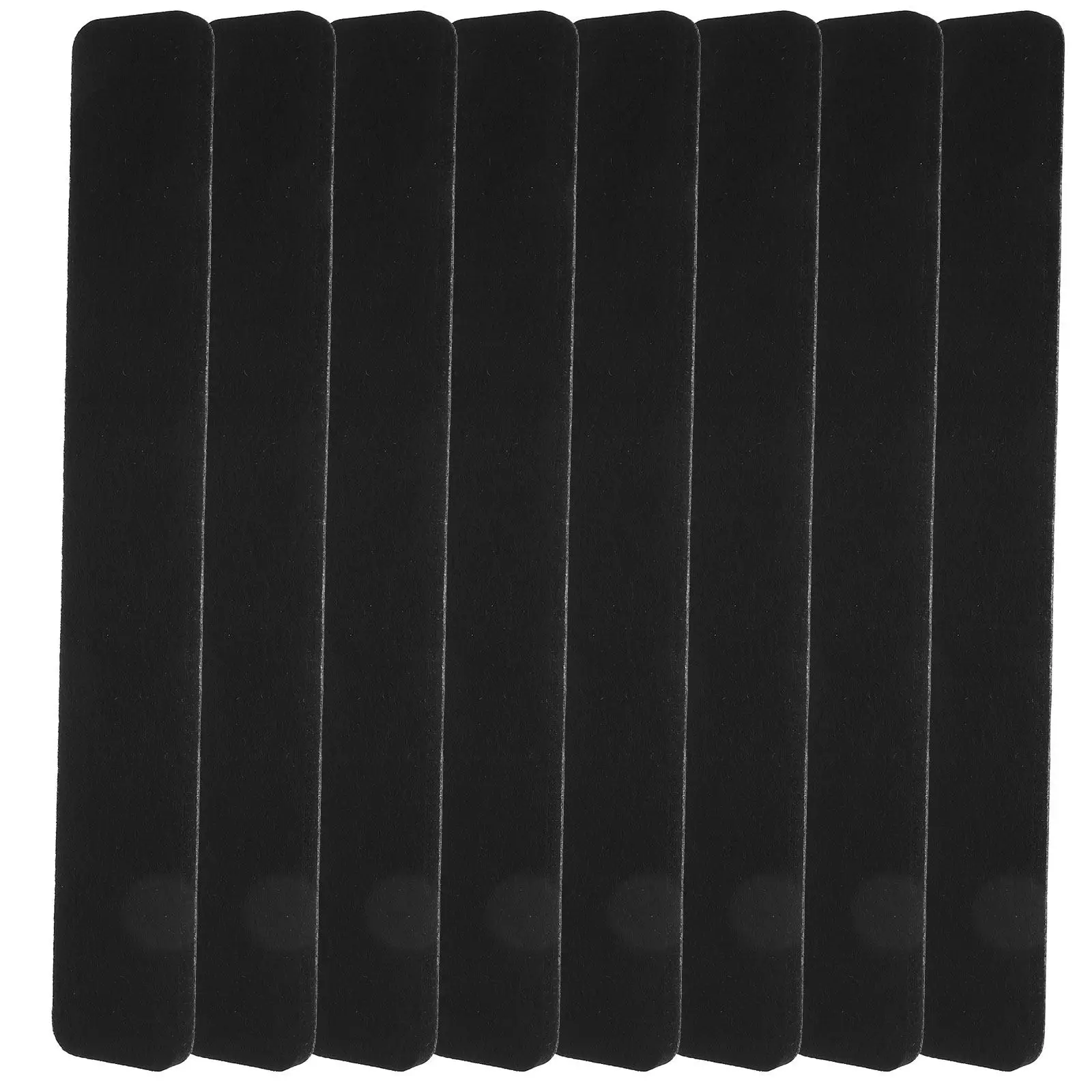 8Pcs 블랙 펠트 게시판 바 스트립 메모, 알림, 사진, 일정, 교실, 사무실, 가정용 접착식 펠트 보드 스트립