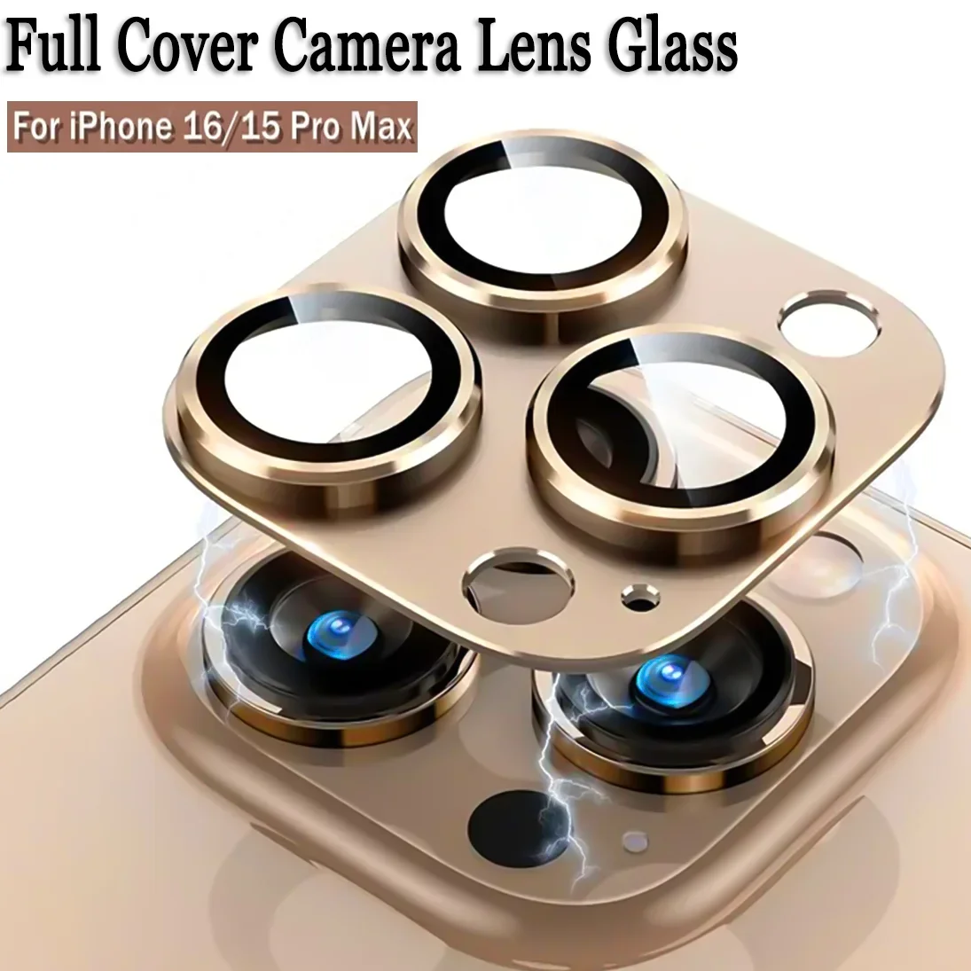Premium Metal Camera Lens Protection Glass - Full Cover Phone Camera Glass