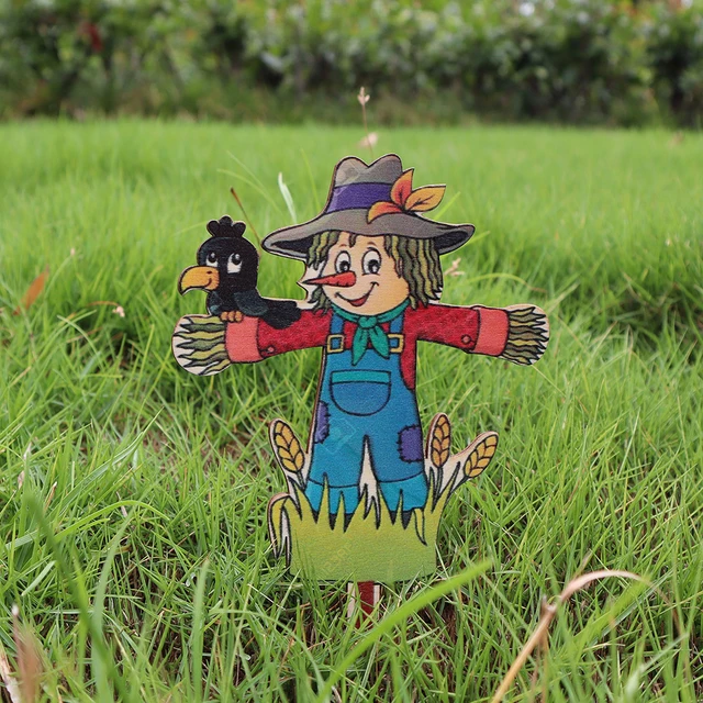 Tuoyuan Gyár Közvetlen Értékesítése Új Kreatív Páfrány Dekoráció Fekete Varjú Madárijesztő Fa Kerti Plug-In - Image 3