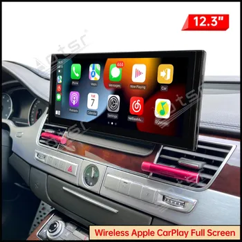 Per Audi A8 S8 D4 3G 2010 - 2017 Navigazione GPS per auto da 12,3 "con CarPlay, sistema di informazioni multimediali Android Auto